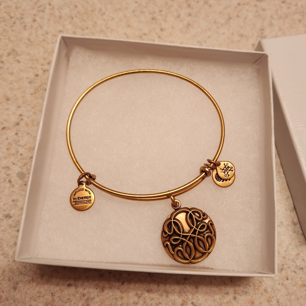 Alex and Ani Gold Bracelet with Path of Life Symbol Charm